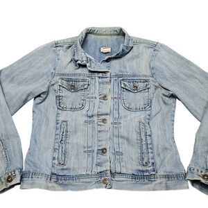 Y2K‎ Gap Denim Jean Jacket Large Light Wash Trucker Minimal Casual Soft Fade